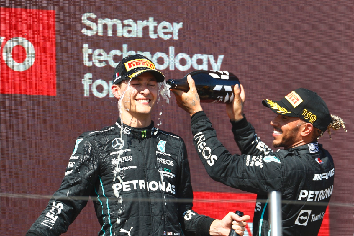 Mercedes completa un podio en Francia con Hamilton 2° y Russell 3°