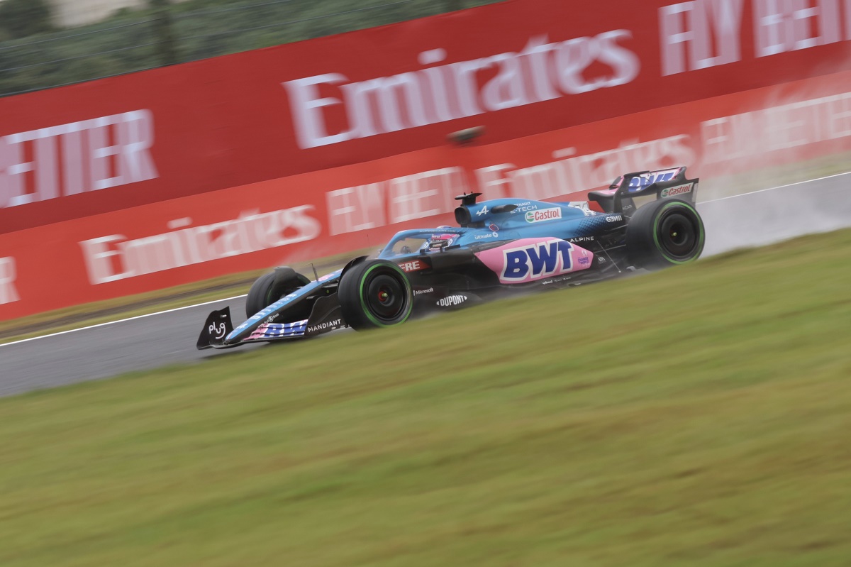 Alonso fue el más rápido en PL1 pese a las dificultades que presentó la lluvia en Suzuka. (Suzuka Circuit)