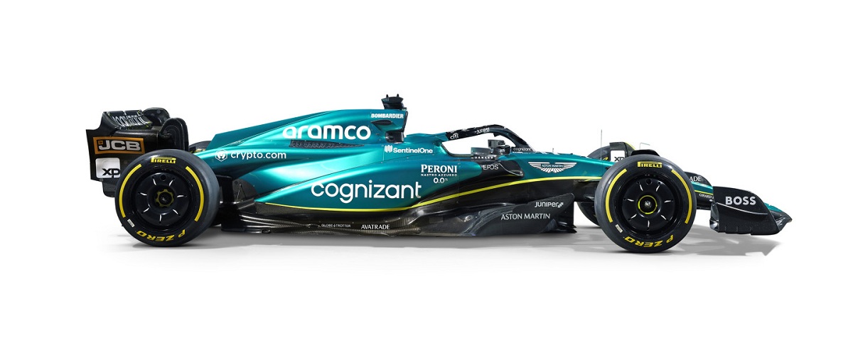 El AMR23 mantiene, con leves modificaciones, la misma librea de la versión de 2022. (Aston Martin F1 Team)