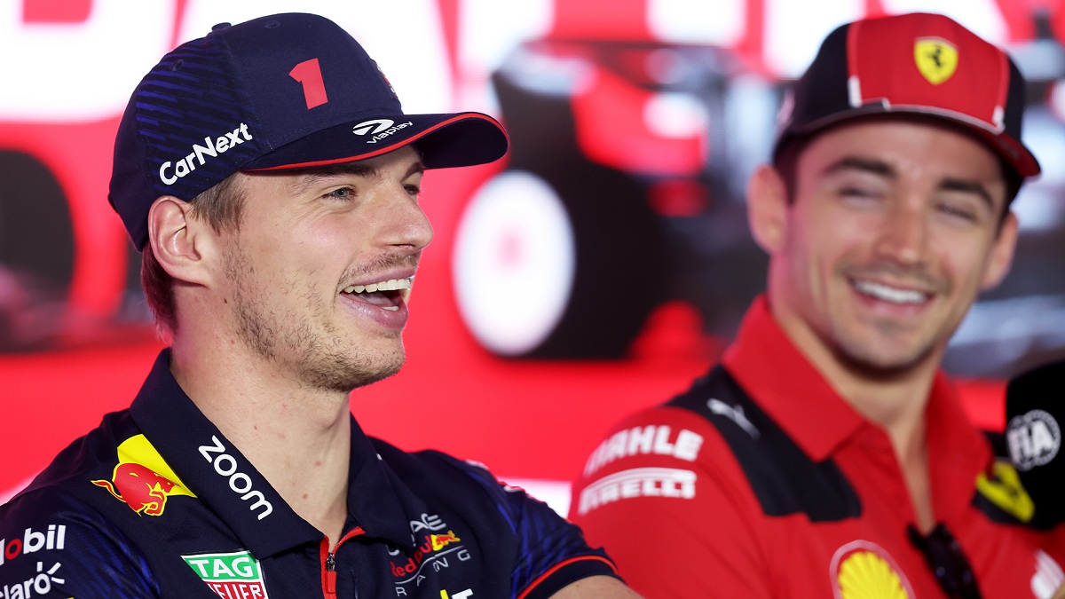 Leclerc compartió la ruedade prensa con Verstappen. (Red Bull Racing)