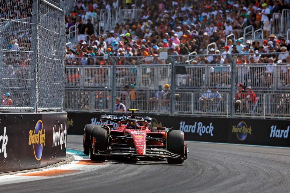 Sainz en Miami. (Steven Tee)