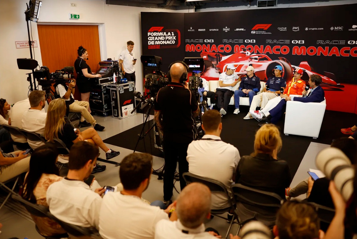 La sala de prensa del paddock de Mónaco. (Glenn Dunbar)