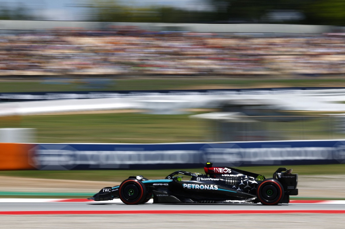 Hamilton rodando en la Qualy. (PETRONAS Motorsports)