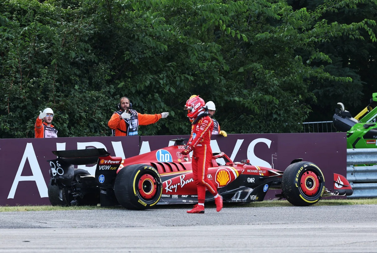 Leclerc se responsabilizó por el accidente en PL2