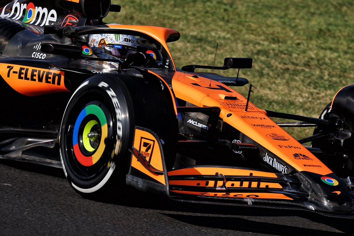 Norris durante el segundo entrenamiento en el Hungaroring. (XPB Images)