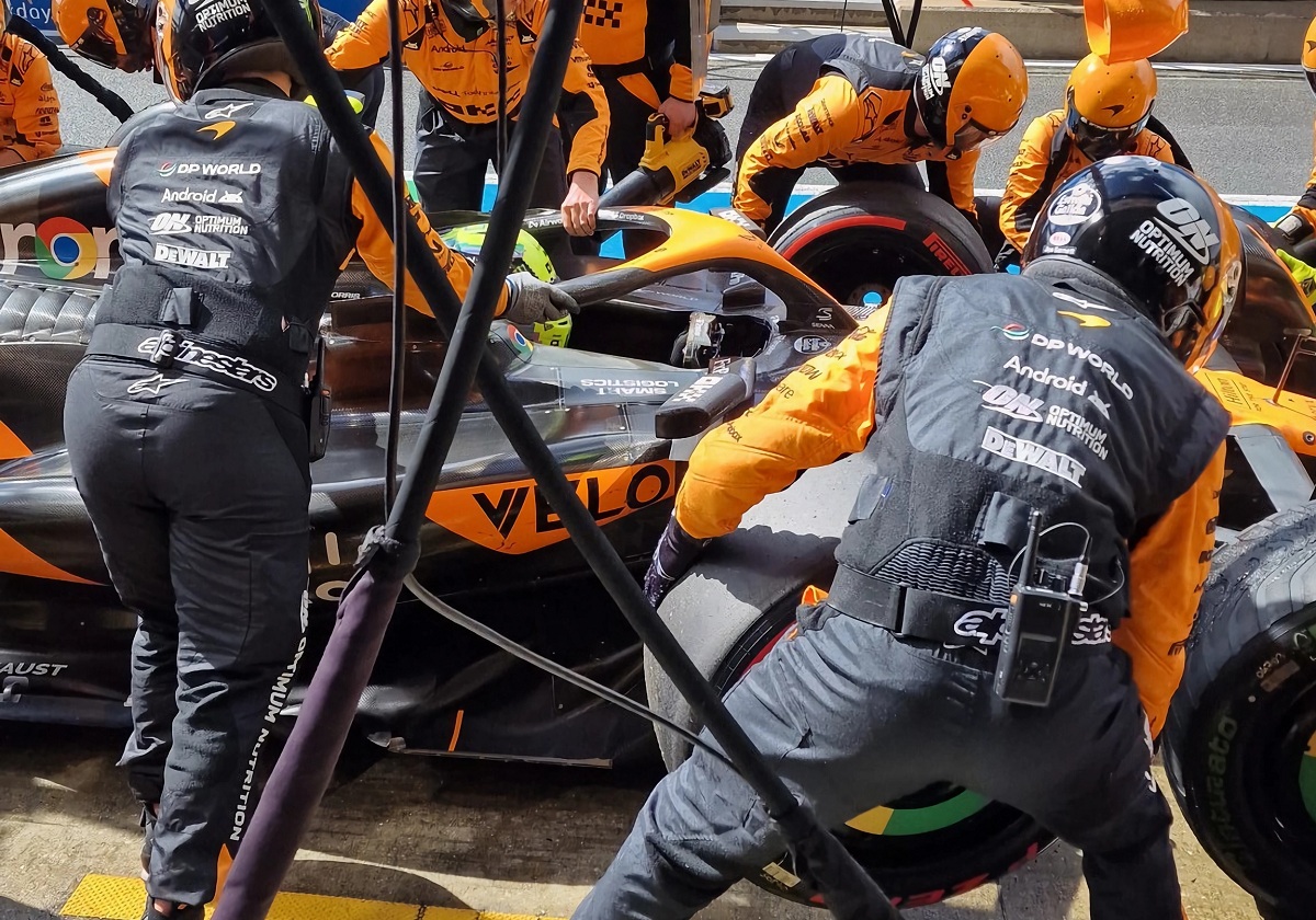 La segunda detención de Norris echó por tierra sus opciones de victoria. (McLaren Racing)