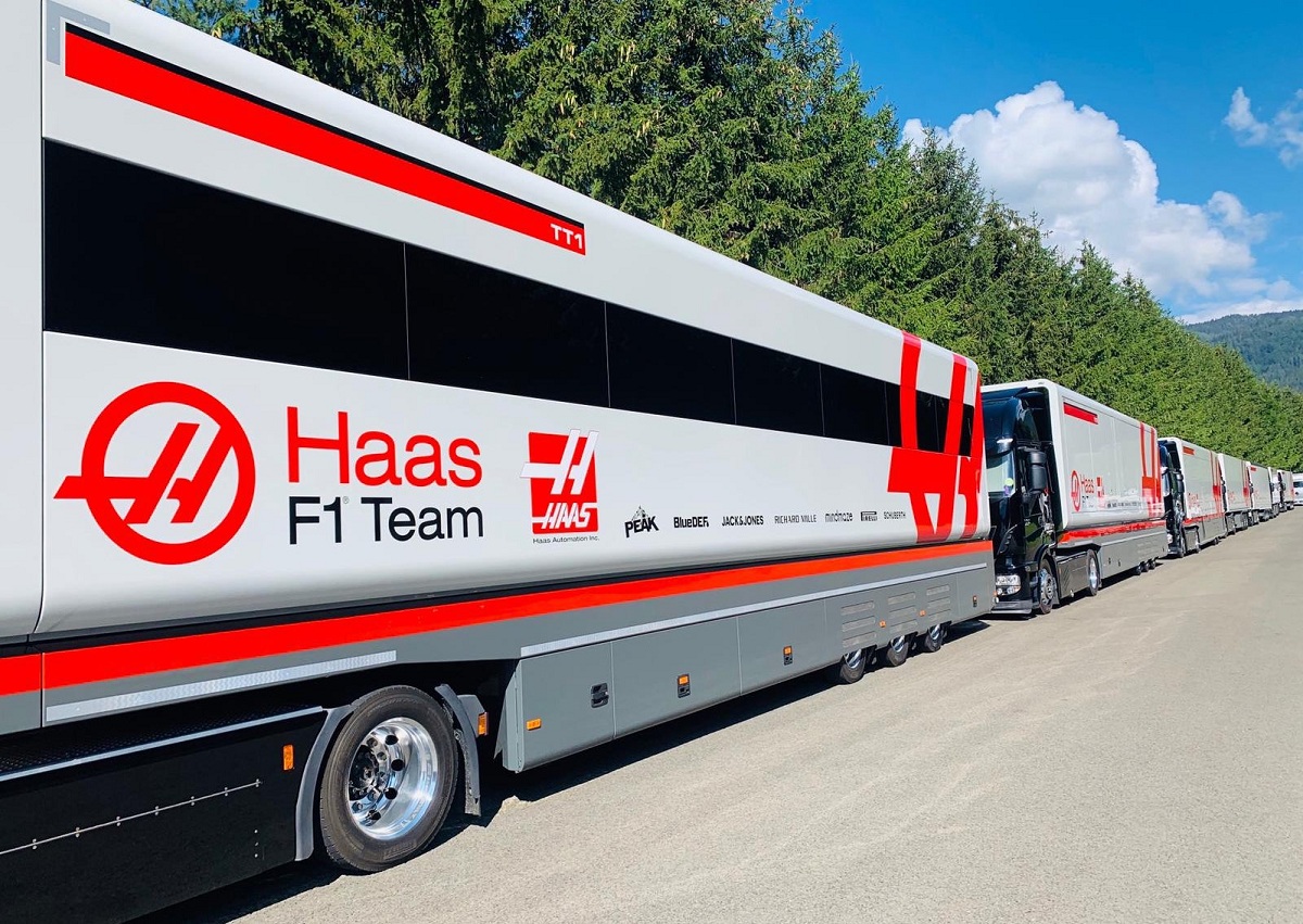 Los camiones de Haas debían partir en la noche del domingo rumbo a Monza para el GP de Italia de este fin de semana. (Getty Images)