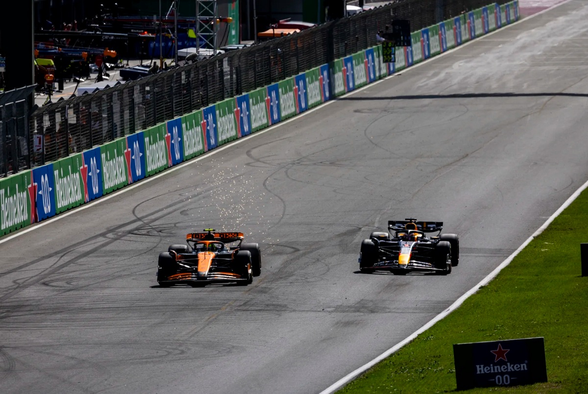 Norris impuso a Verstappen la superioridad del McLaren para recuperar la primera posición. (Sam Bloxham) 