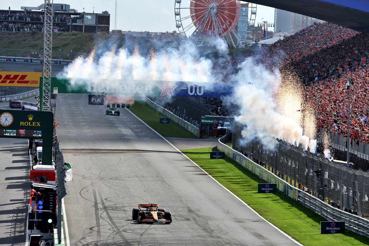 Norris terminó con el reinado de Verstappen en Zandvoort