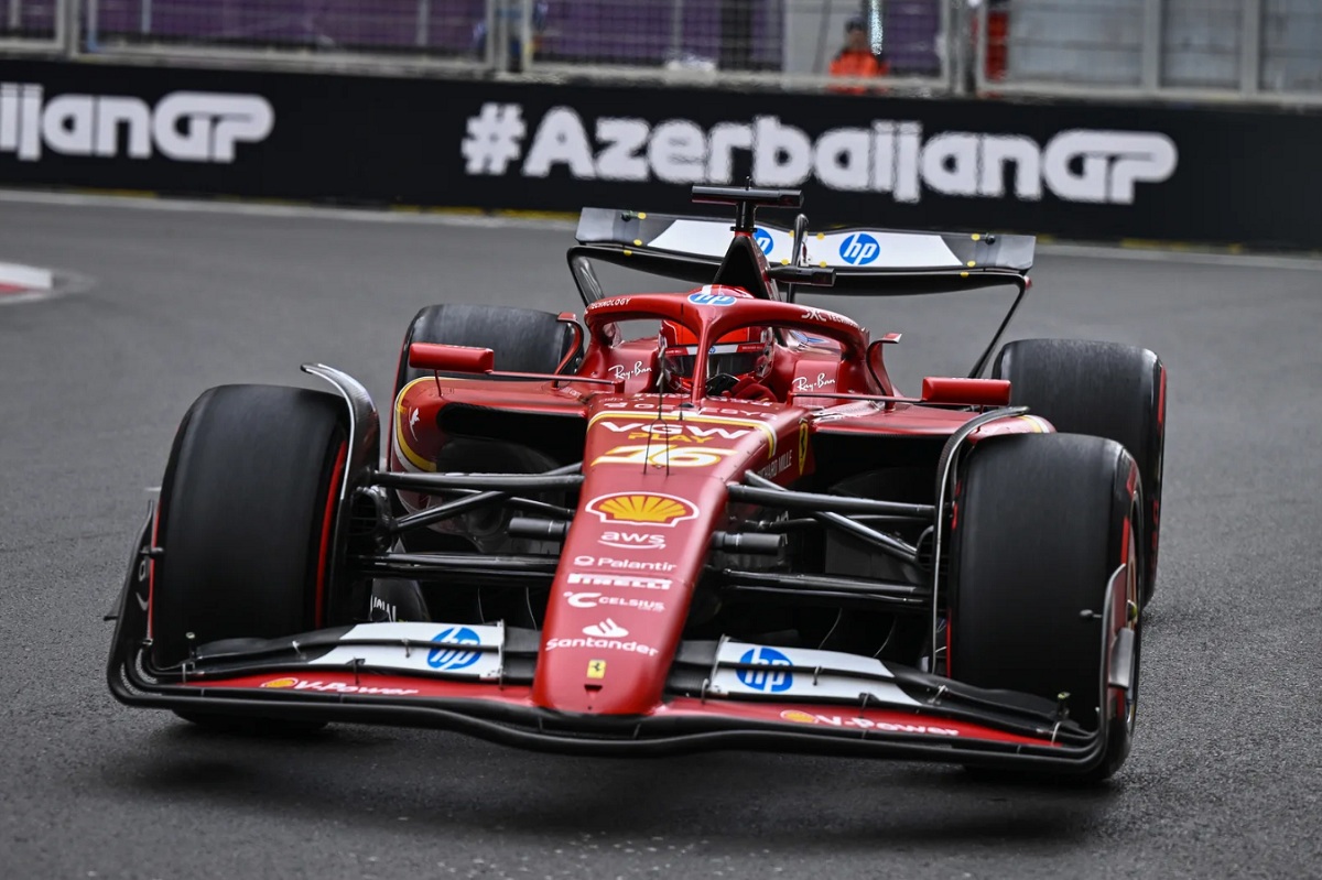 Leclerc amo y señor de la Qualy en Azerbaiyán