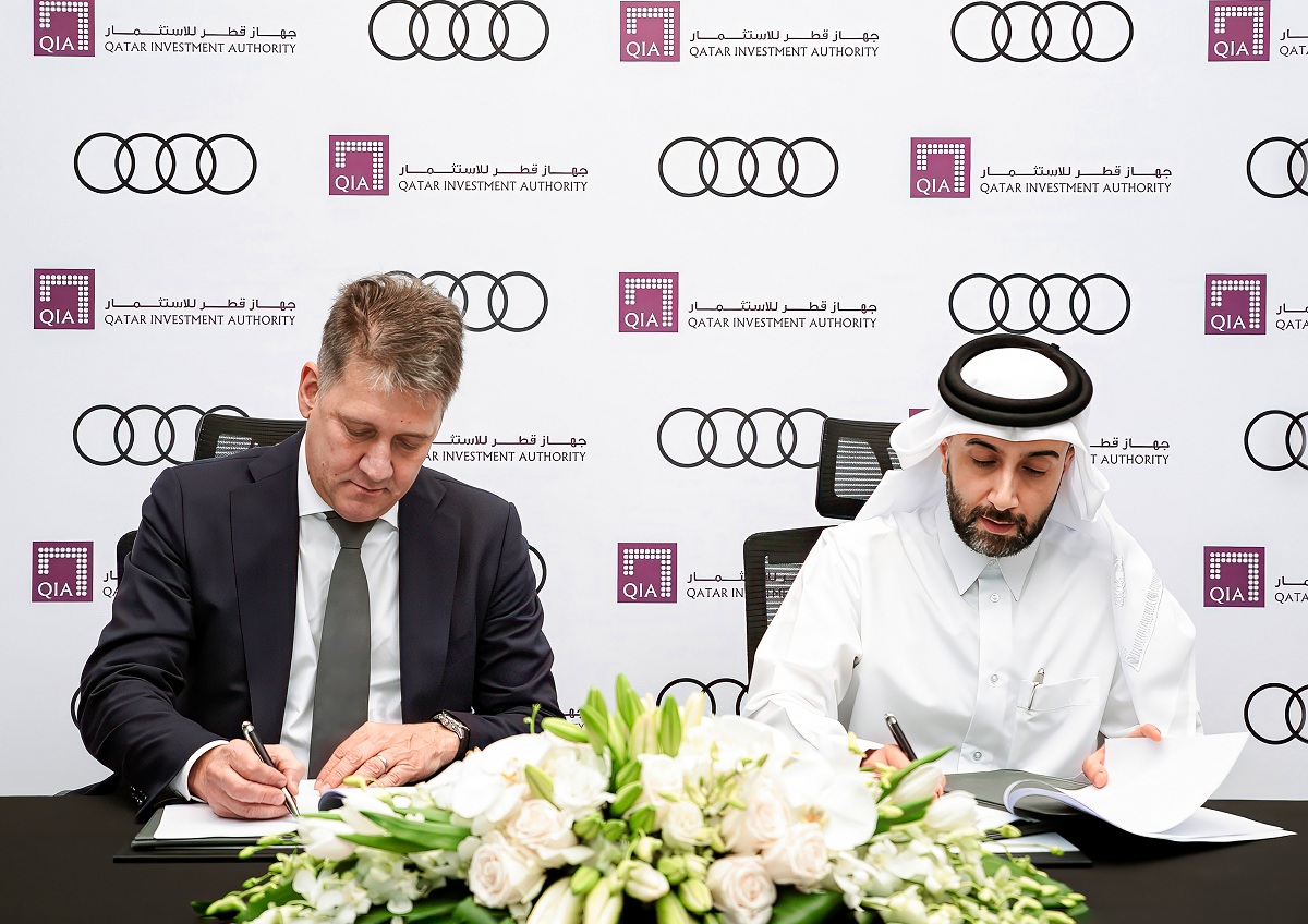 Gernot Döllner, CEO de Audi y presidente de Sauber, junto a Mohammed Al-Sowaidi, CEO de QIA. (Audi AG / Audi MediaCenter)