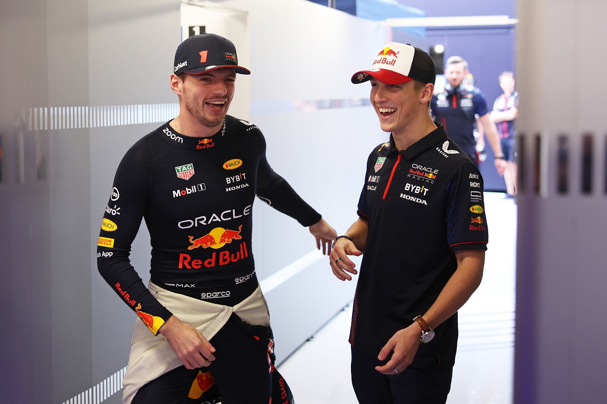 Verstappen y Lawson, la nueva dupla de Milton Keynes. (F1 / FOM)